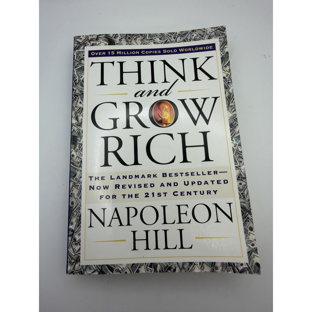 Think and Grow Rich Napoleon Hill Revised Updated 21st Century Paperback Book